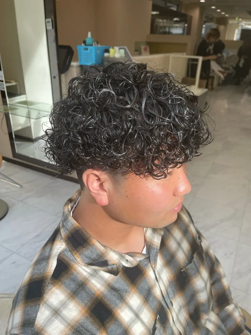ショート パーマ メンズ メンズパーマ プードルパーマ プードルパーマ 🌻メンズカット 落合諒🌻のヘアスタイル