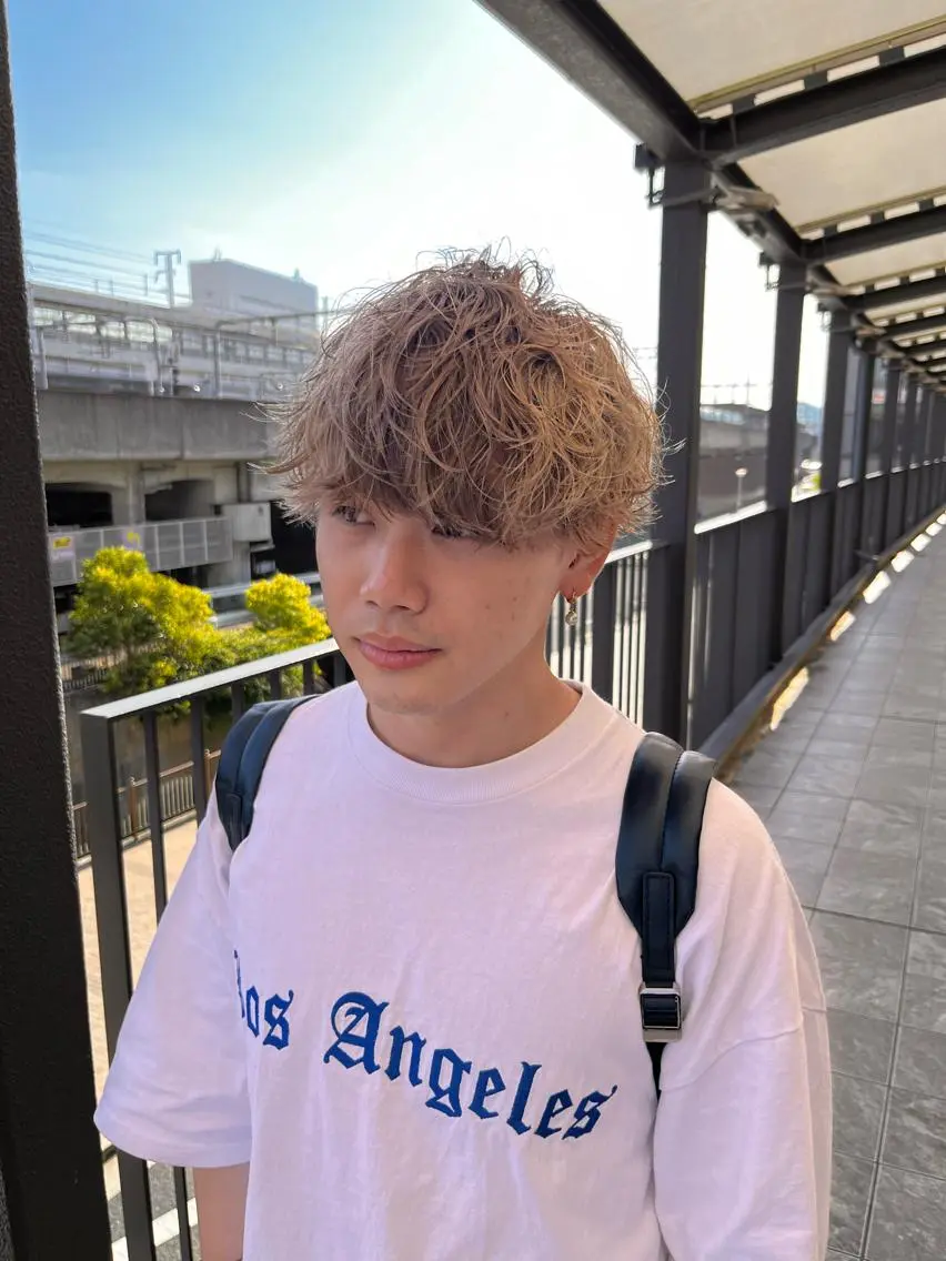 【minimo限定】パーソナルメンズカット+ケアブリーチ+ケアパーマの写真