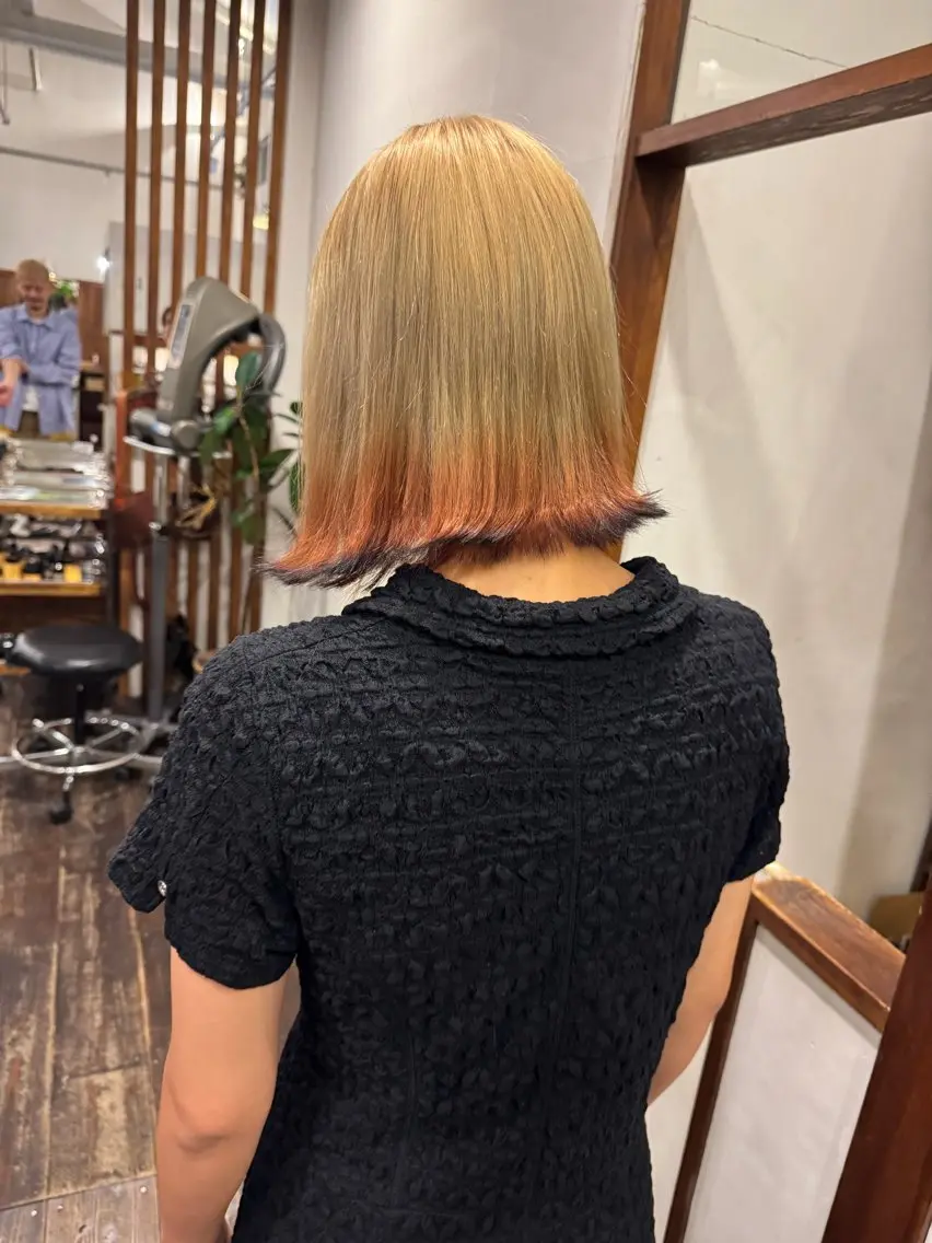 カラー ブリーチ 狐カラー ヘアカラー MOK大阪梅田店 Asahiのヘアスタイル