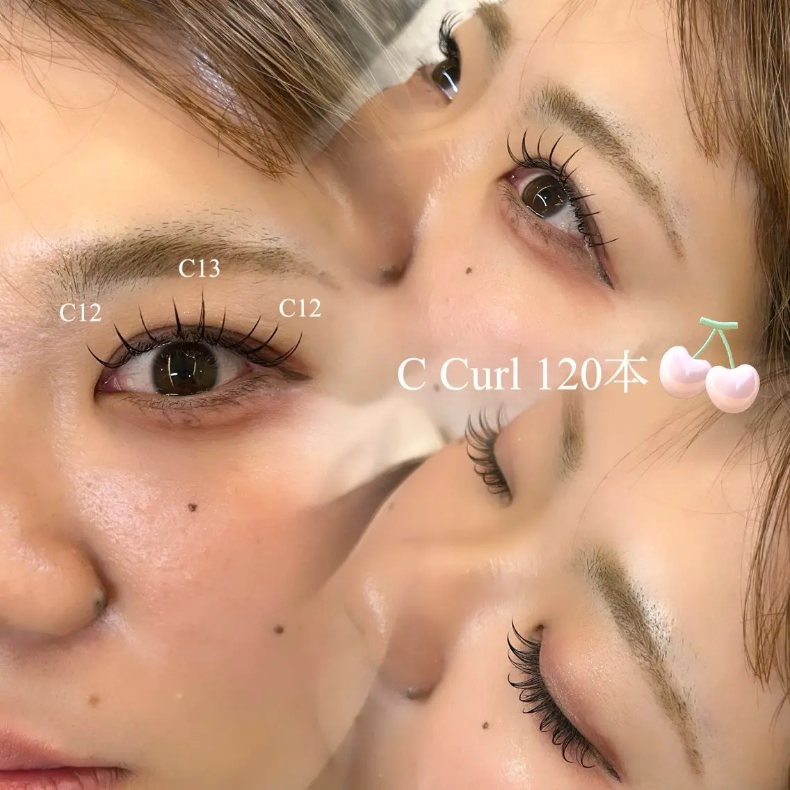 マツエク・マツパ Cカール フラットラッシュ Moka Oui伊勢崎店のマツエク・マツパデザイン