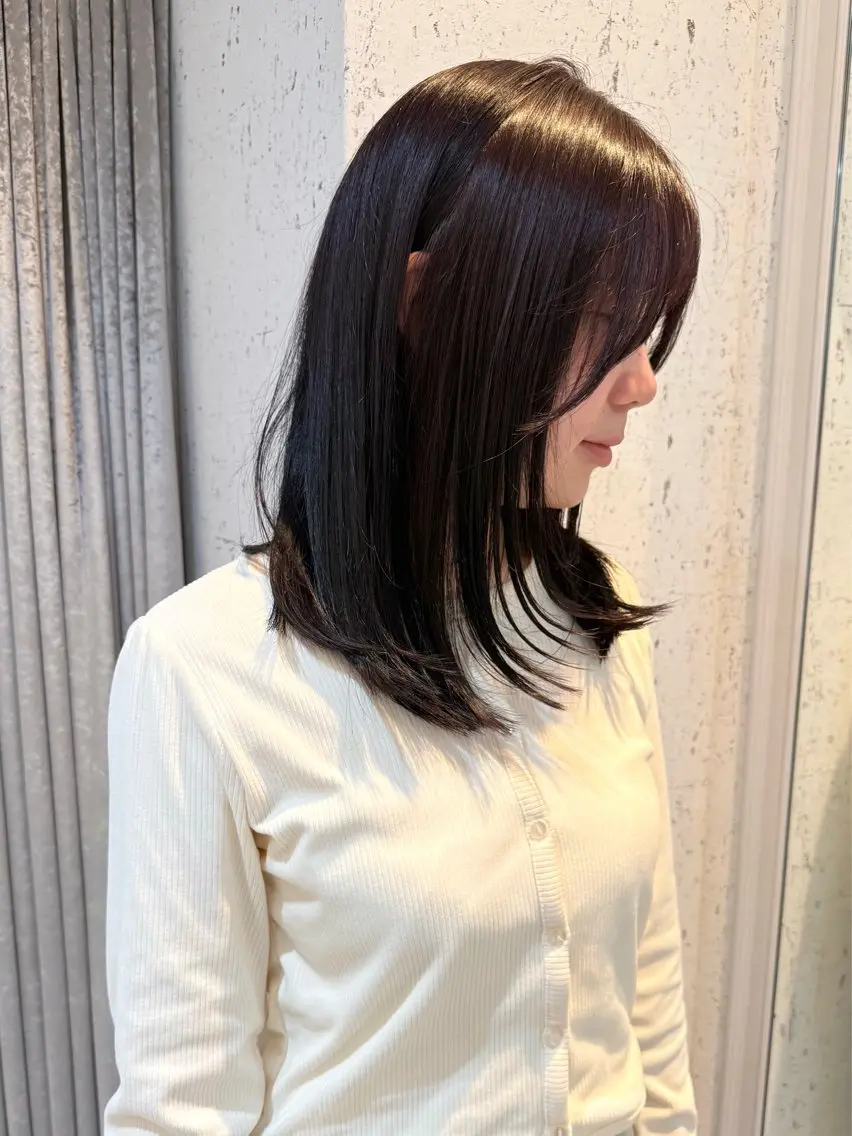 セミロング カラー 透明感カラー カット ヘアカラー トリートメント mai / linoah˚✧のヘアスタイル