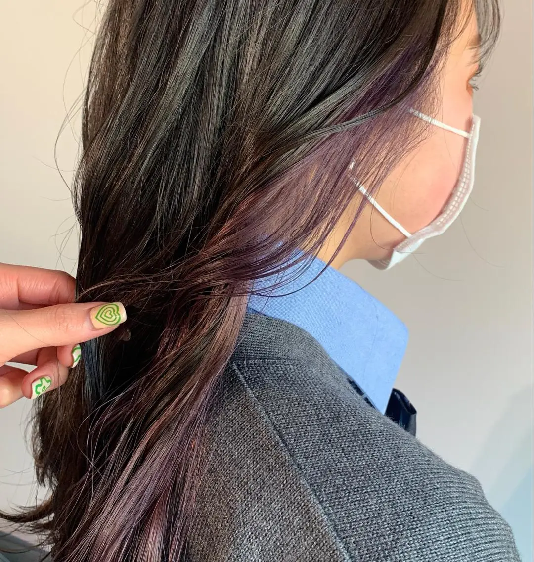 セミロング カラー ヘアアレンジ セミロングパーマ バレイヤージュ ブリーチ ケアブリーチ ダブルカラー Luana / 公式 / 大通のヘアスタイル