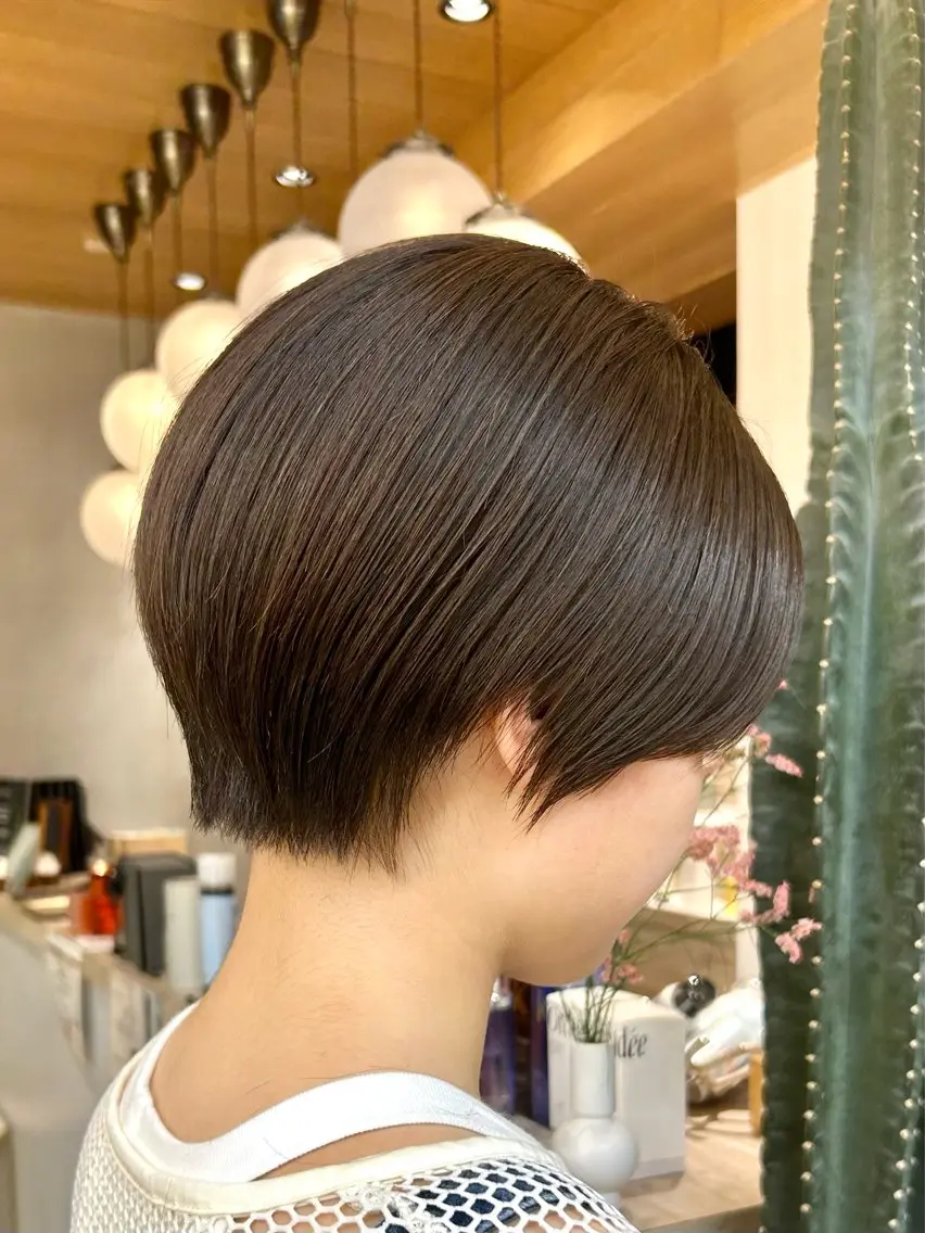 ショート カット 縮毛矯正 トリートメント 🩵縮毛矯正/ブリー チ/髪質改善/いつかのヘアスタイル