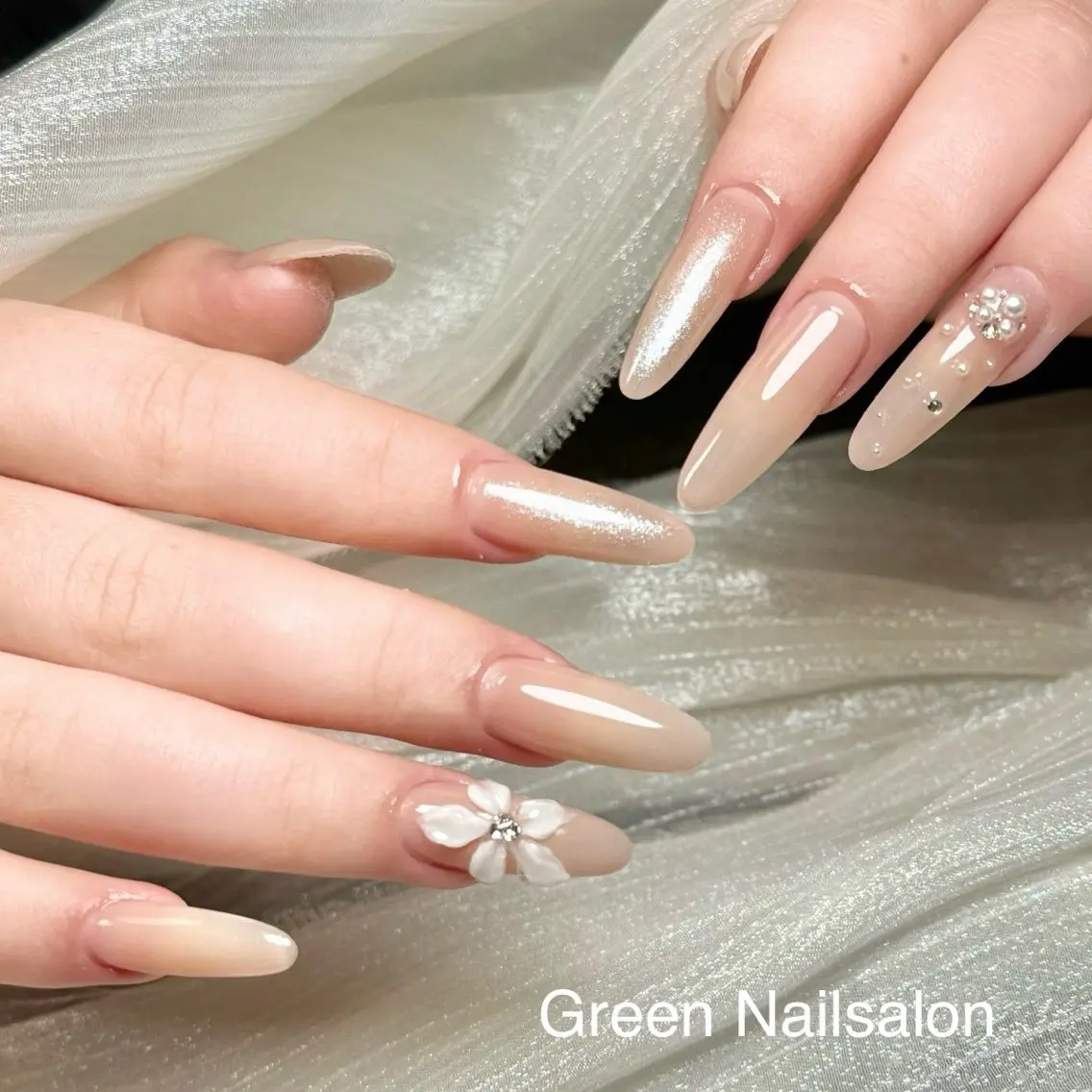ネイル 持ち込み ワンホンネイル GreenNail salonパラジェルのネイルデザイン