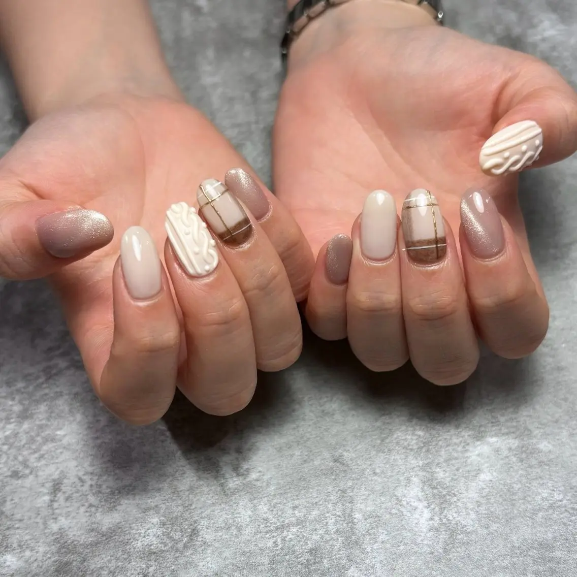 ネイル マグネットネイル Nailsalon Lebelのネイルデザイン