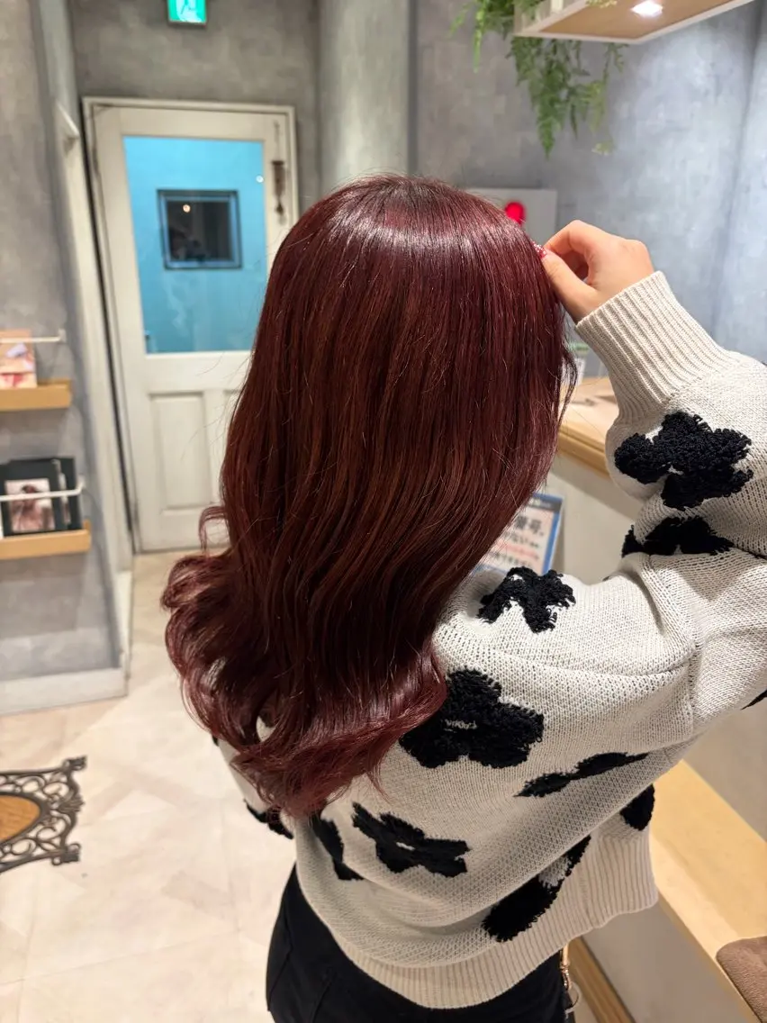 セミロング ヘアカラー 小川 ルミナのヘアスタイル