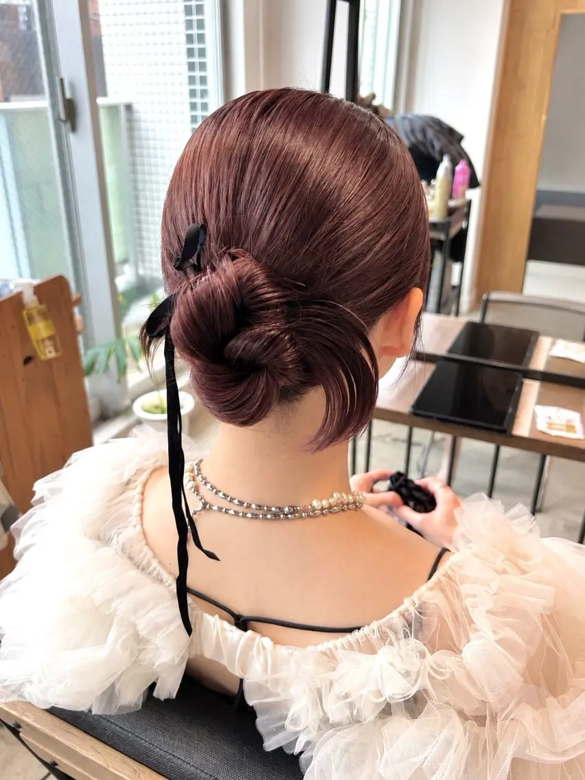 ヘアアレンジ ボブ ヘアセット 似合わせhair🪡 艶カラー/小由葵のヘアスタイル