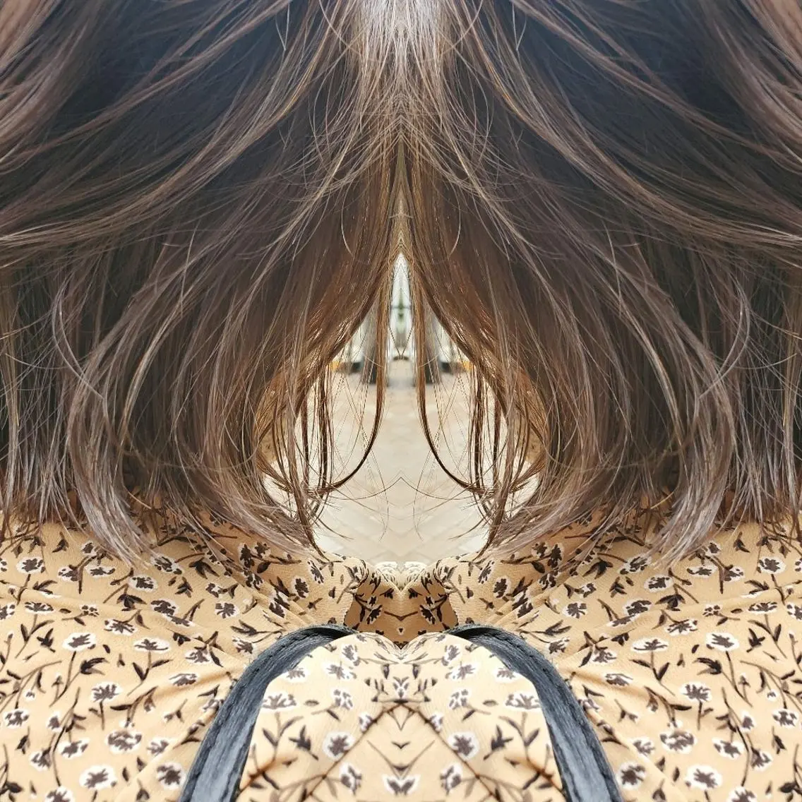 セミロング ヘアアレンジ カラー ハイライトカラー 3Dハイライト ハイライト See by merのマツエク・マツパデザイン