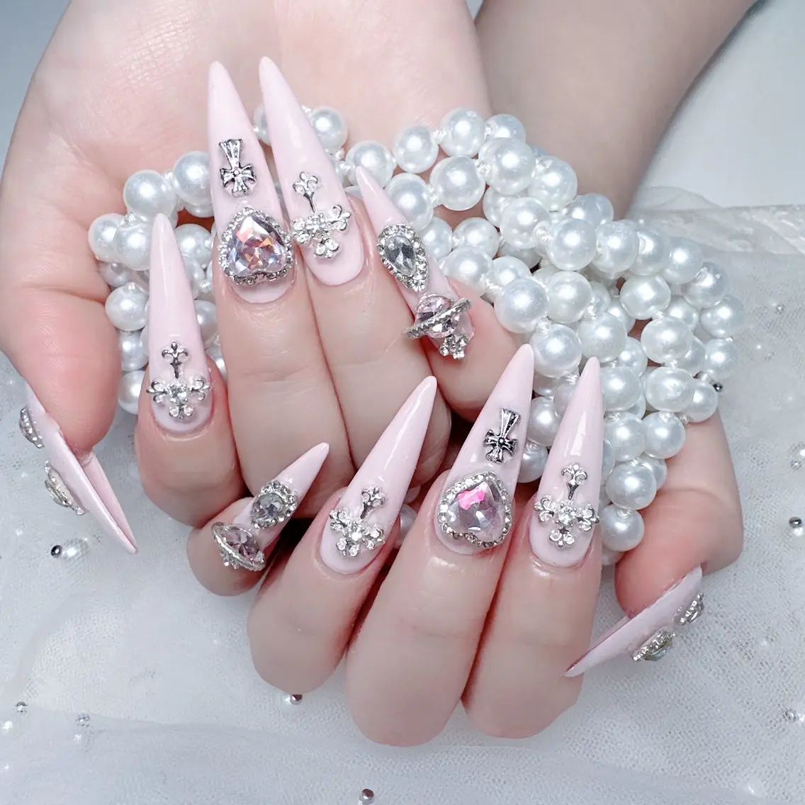 ネイル ハンドネイル M🌷nail 長さだし専門店のネイルデザイン