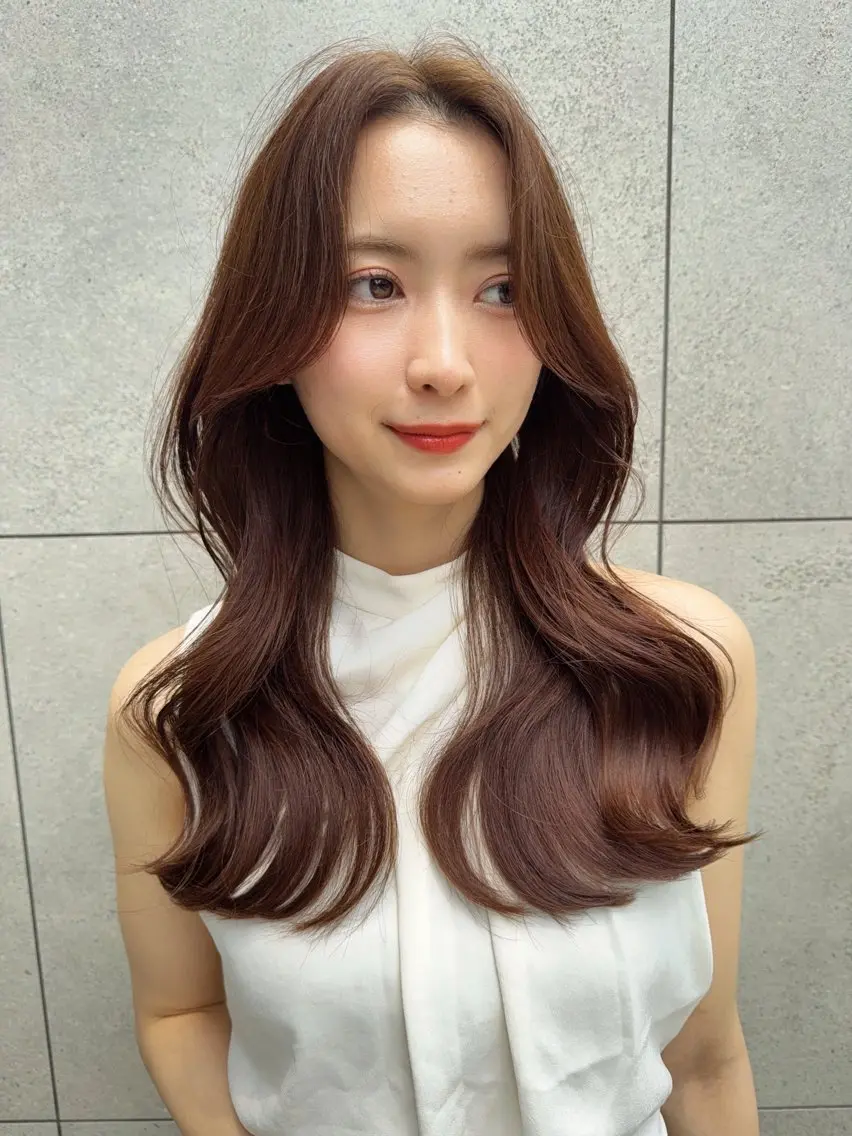 セミロング カラー カット ヘアカラー トリートメント 美髪縮毛矯正✨🫧 レイヤー川村利幸のヘアスタイル