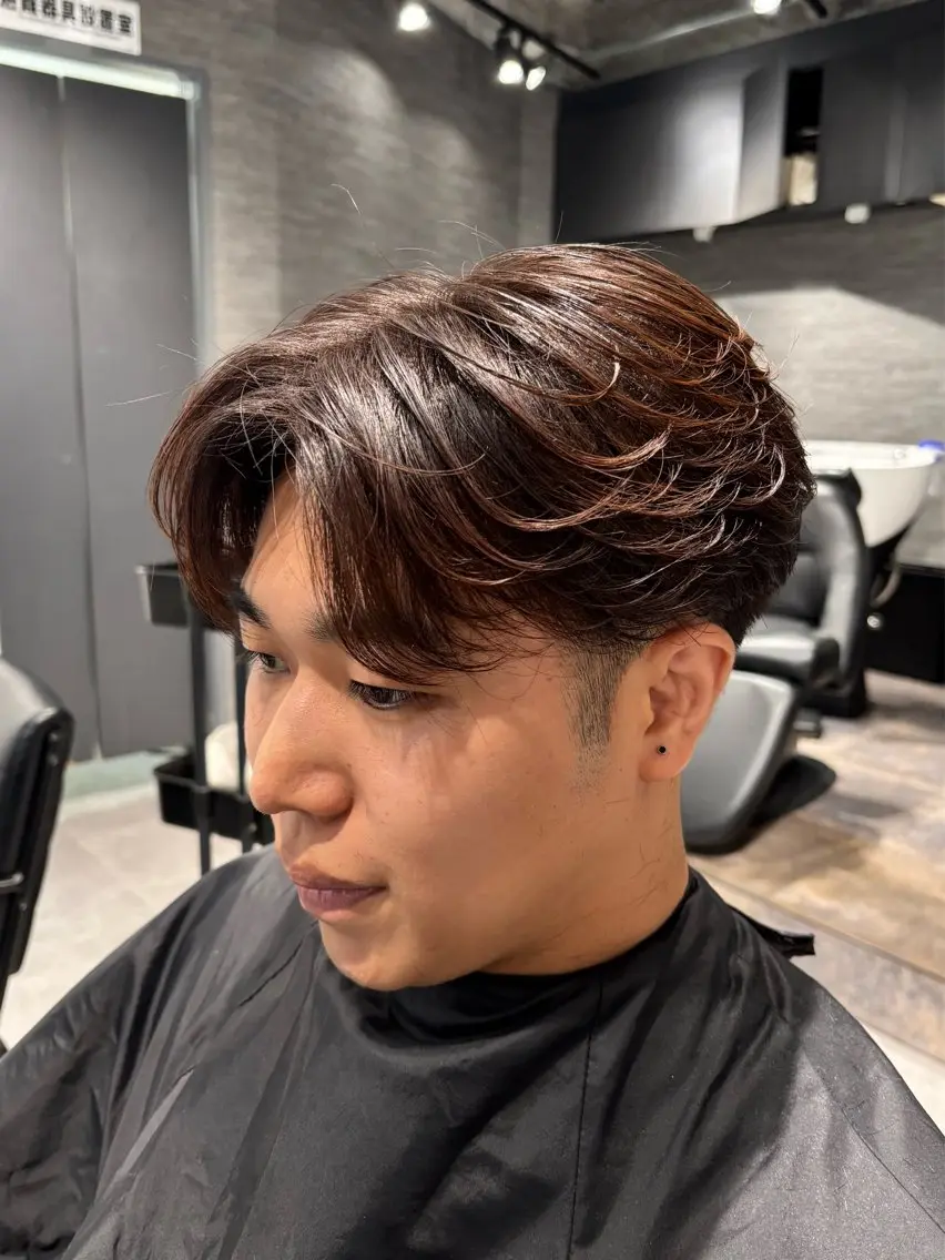 メンズ センターパート カット メンズ専門店NEXT NEO パーマ特化のヘアスタイル
