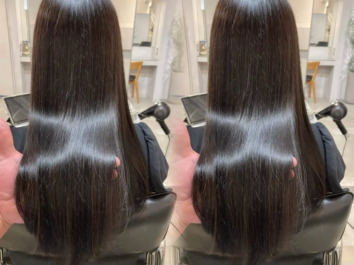 ロング 縮毛矯正 カット ヘアカラー 縮毛矯正 池袋/小顔レイヤー/ 顔まわり/taigaのヘアスタイル