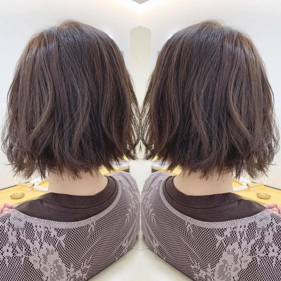 ショート ボブレイヤー ボブ レイヤーカット カット トリートメント H (エイチ) 烏丸御池店のヘアスタイル