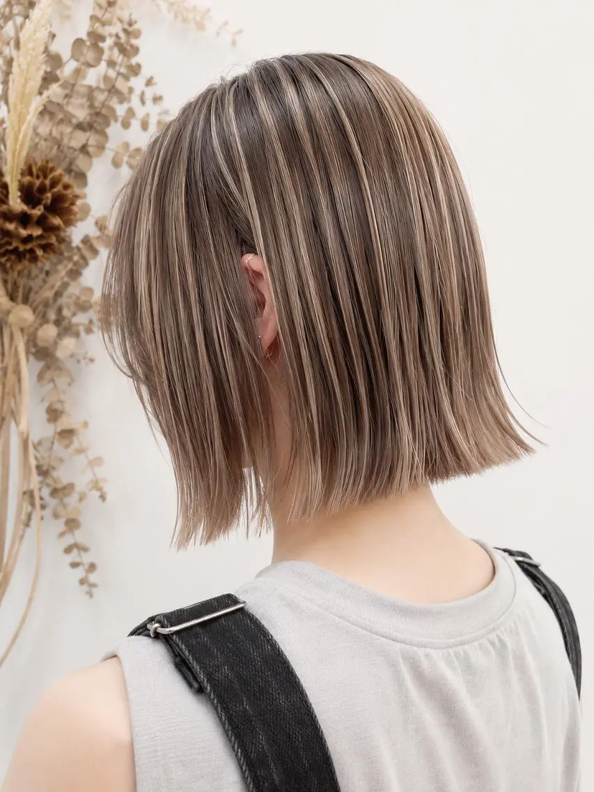【🌱白髪染めを使わずに透明感艶カラーを楽しめる❣️】カット+脱白髪染めカラーの写真