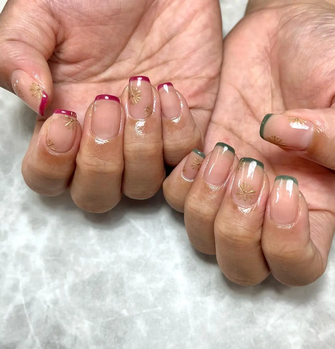 ネイル フレンチネイル ジェルネイル キラキラネイル 韓国ネイル オフィスネイル nails' it...のネイルデザイン