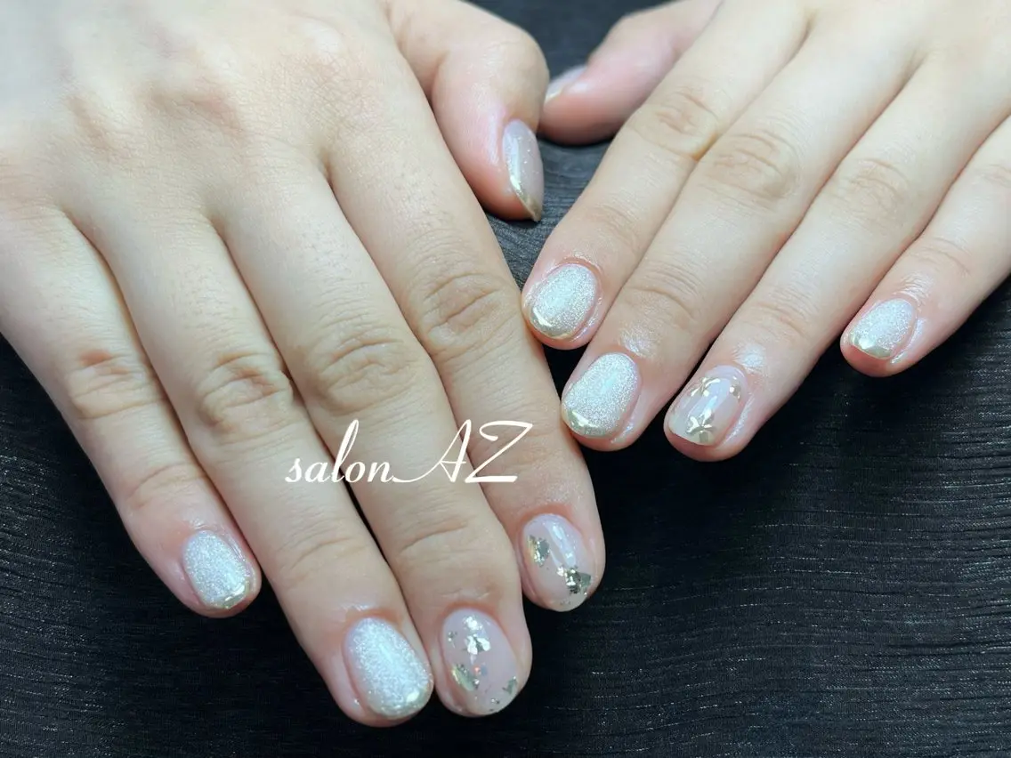 ネイル 長さ出し フットネイル フレンチネイル マグネットネイル ニュアンスネイル ハンドネイル salon AZのネイルデザイン
