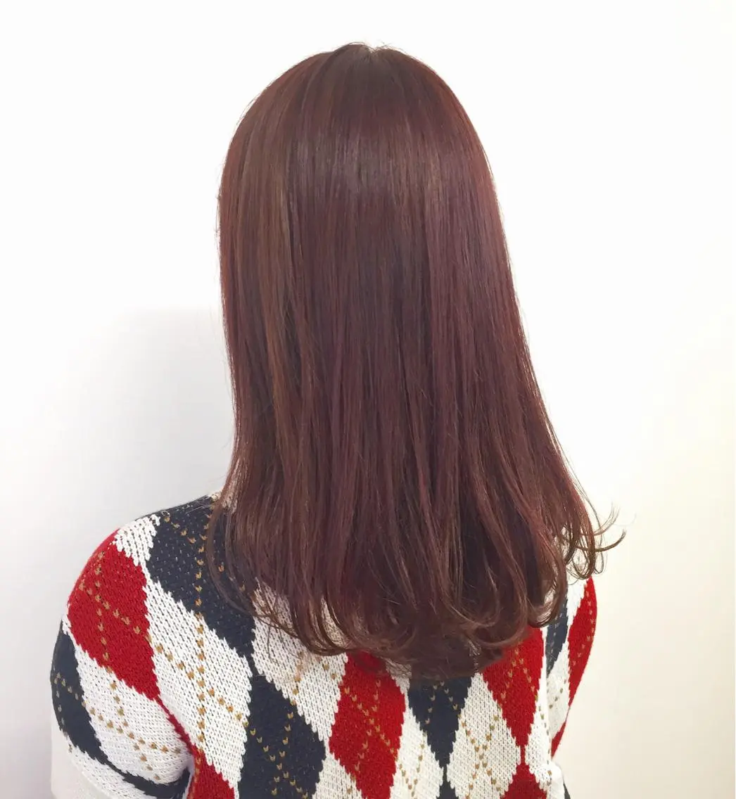 セミロング カラー 透明感・暗髪 梅田・増田のヘアスタイル