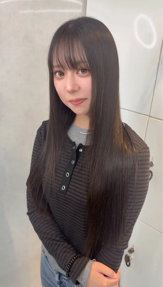 ロング ヘアカラー トリートメント ALEAP owl Wakanaのヘアスタイル