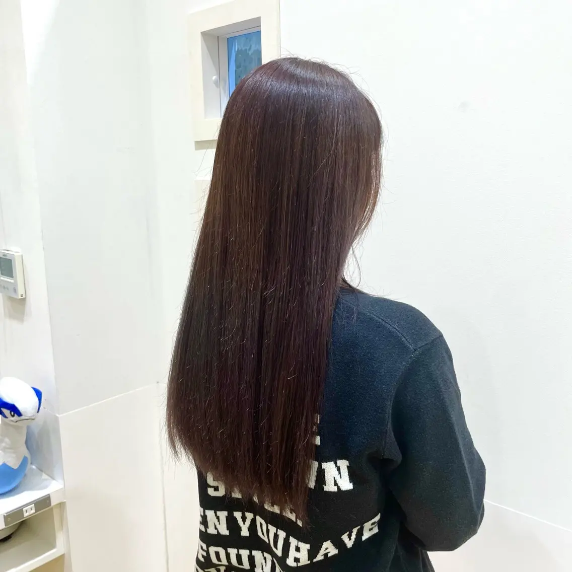 ロング カラー ブラウンカラー レッドカラー レッドブラウン 田中 真白のヘアスタイル