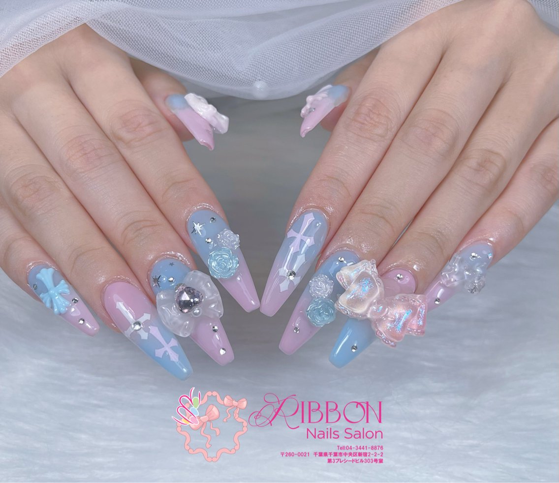 ネイル フットネイル フレンチネイル ジェルネイル 韓国ネイル マグネットネイル ハンドネイル Ribbonnail salonのネイルデザイン