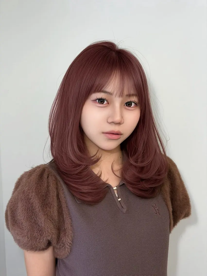 セミロング レイヤーカット✨/ 透明感カラー/きょんのヘアスタイル