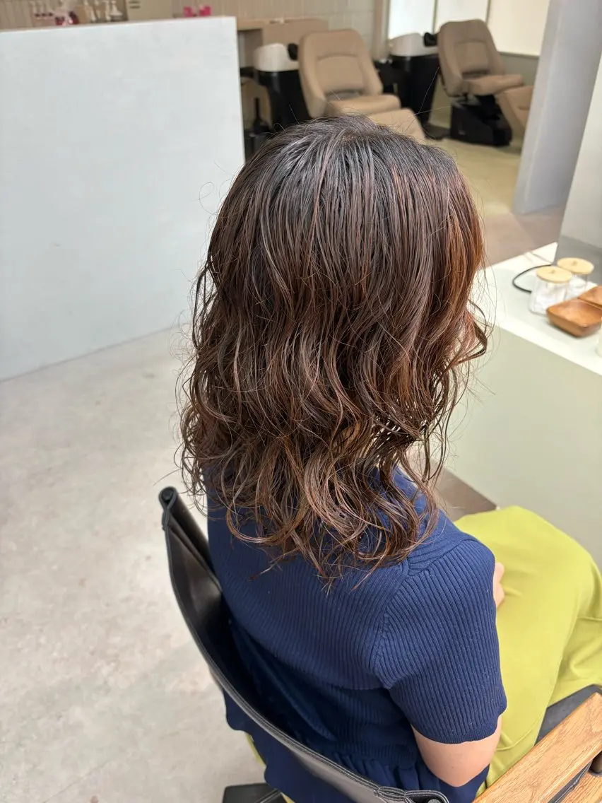 セミロング パーマ DEEokazaki sae.Aのヘアスタイル