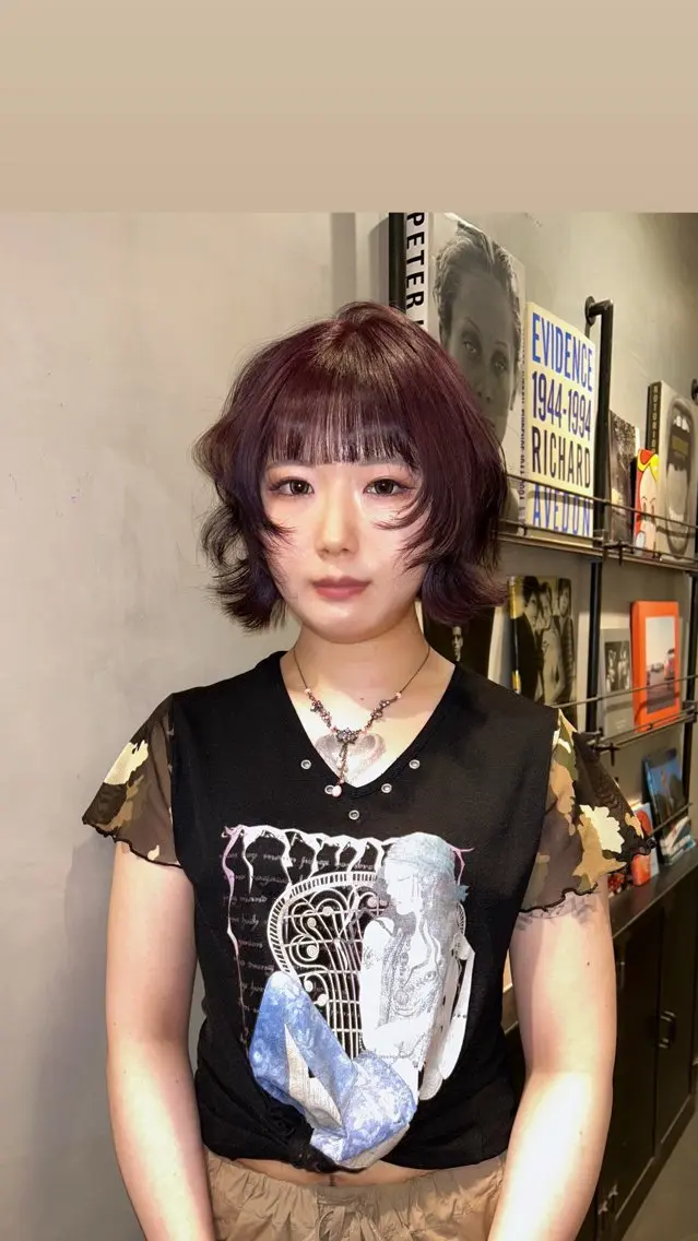 ミディアム カラー カット ヘアカラー タナカ カナ🫧のヘアスタイル