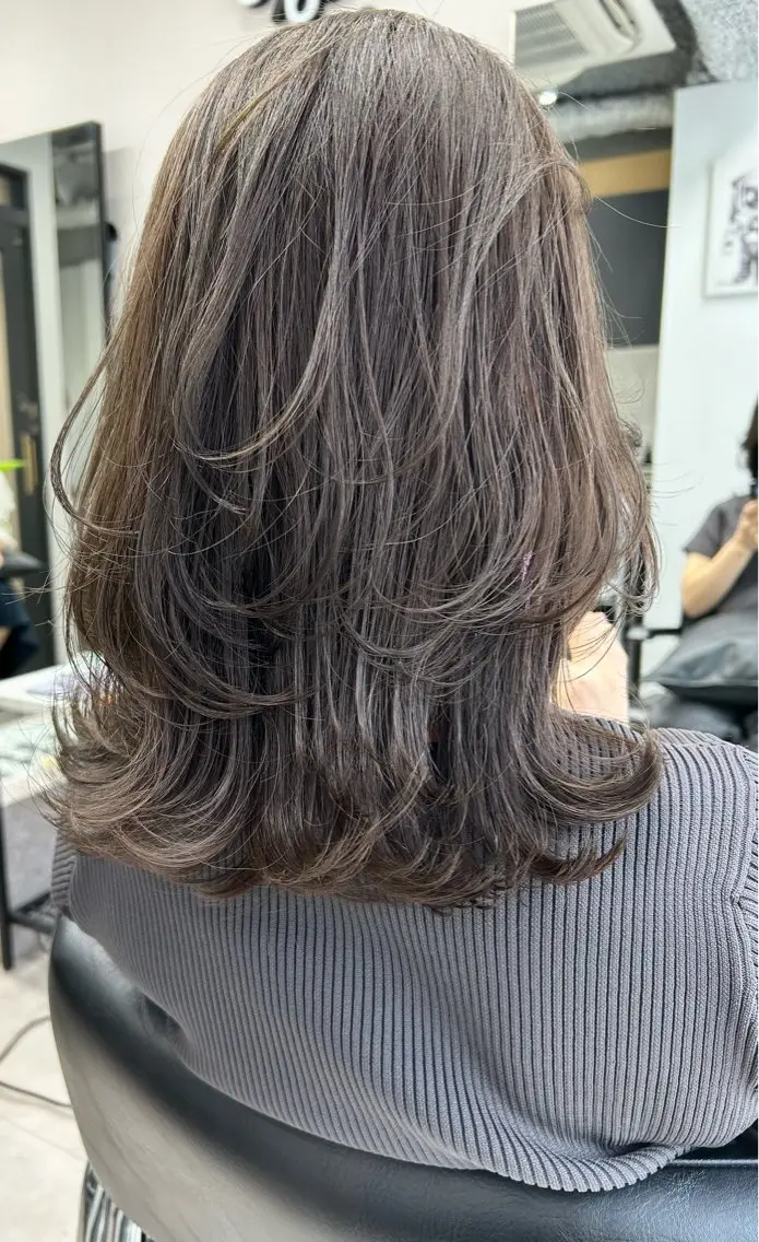 セミロング カラー カット ヘアカラー トリートメント 髪質改善will hairdesignのヘアスタイル
