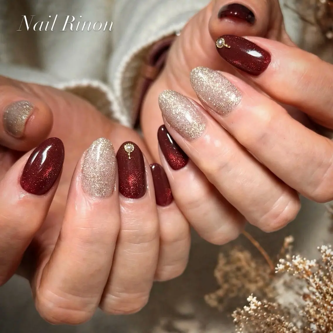 ネイル マグネットネイル ハンドネイル Nail Rinonのネイルデザイン