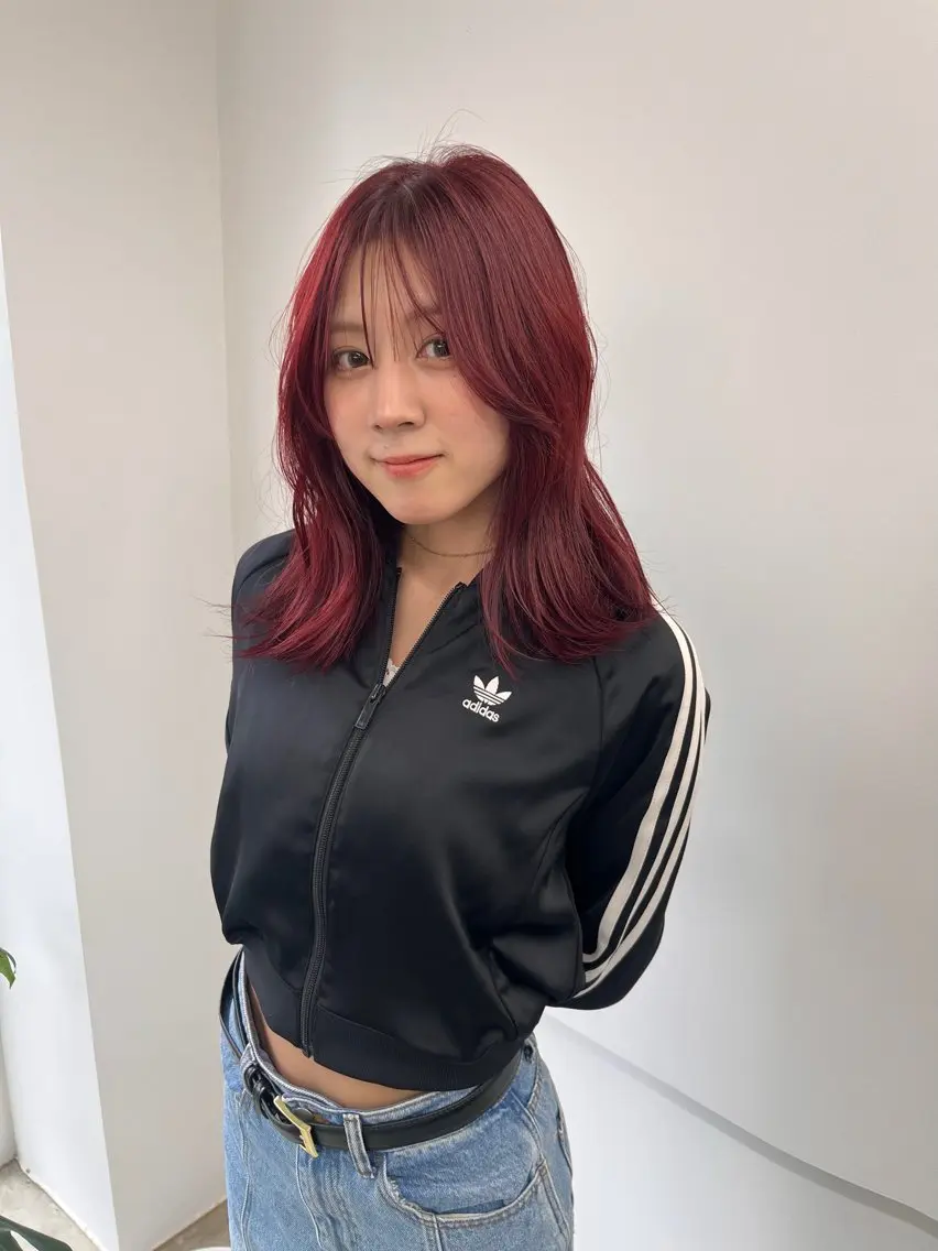 ミディアム ヘアカラー 酒井 美里のヘアスタイル