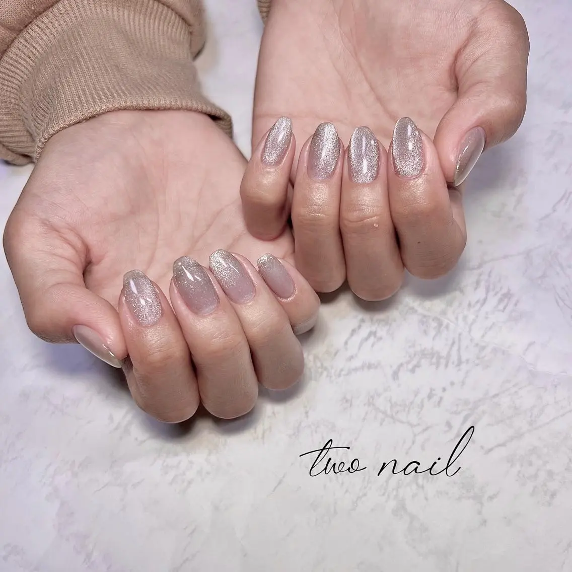 ネイル アートネイル フットネイル ハート マグネットネイル ニュアンスネイル ハンドネイル two nailのネイルデザイン