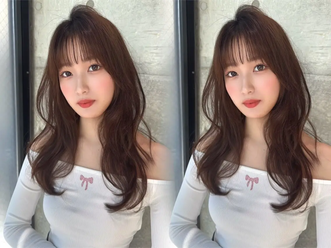 セミロング レイヤーカット ローレイヤー カット ヘアカラー トリートメント 縮毛矯正/髪質改善 🌟本郷壮一郎のヘアスタイル