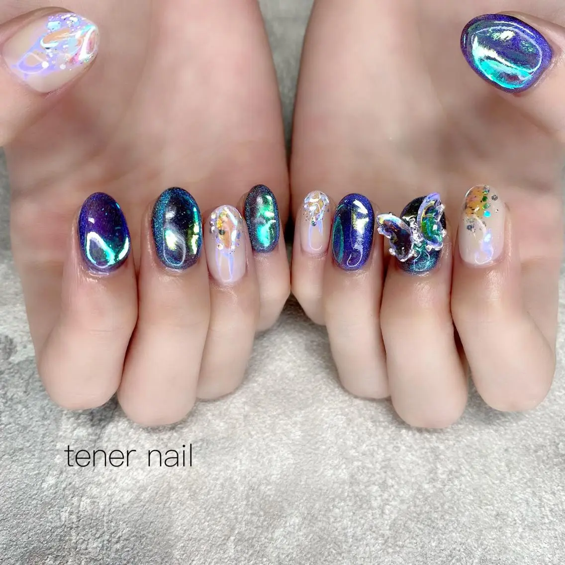 ネイル 氷ネイル・うるうるネイル テネルネイル tener nailのネイルデザイン