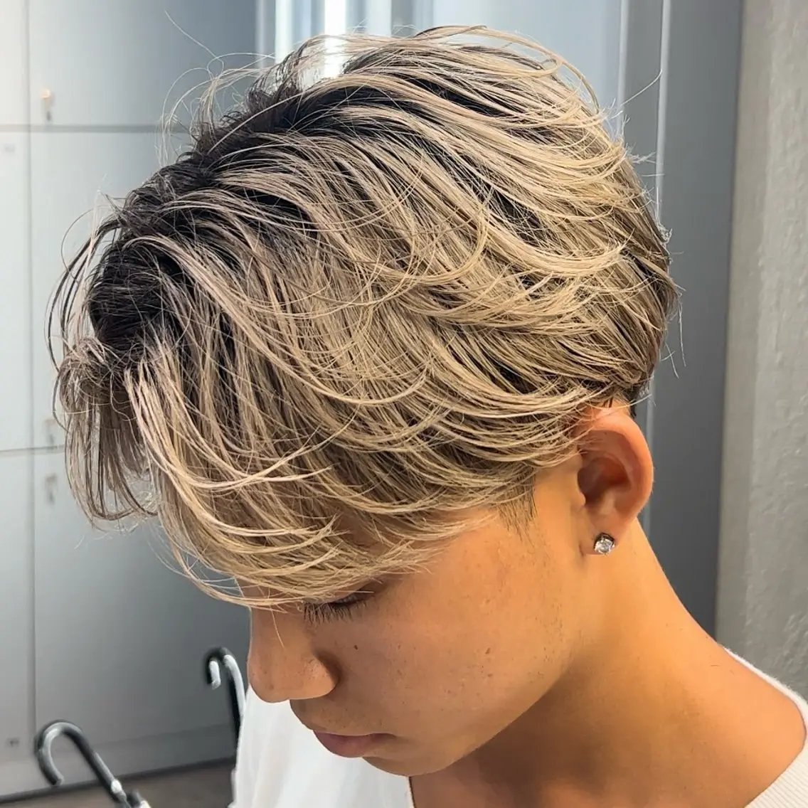 ミディアム カラー ヘアアレンジ メンズ fifth 石川 凪のヘアスタイル