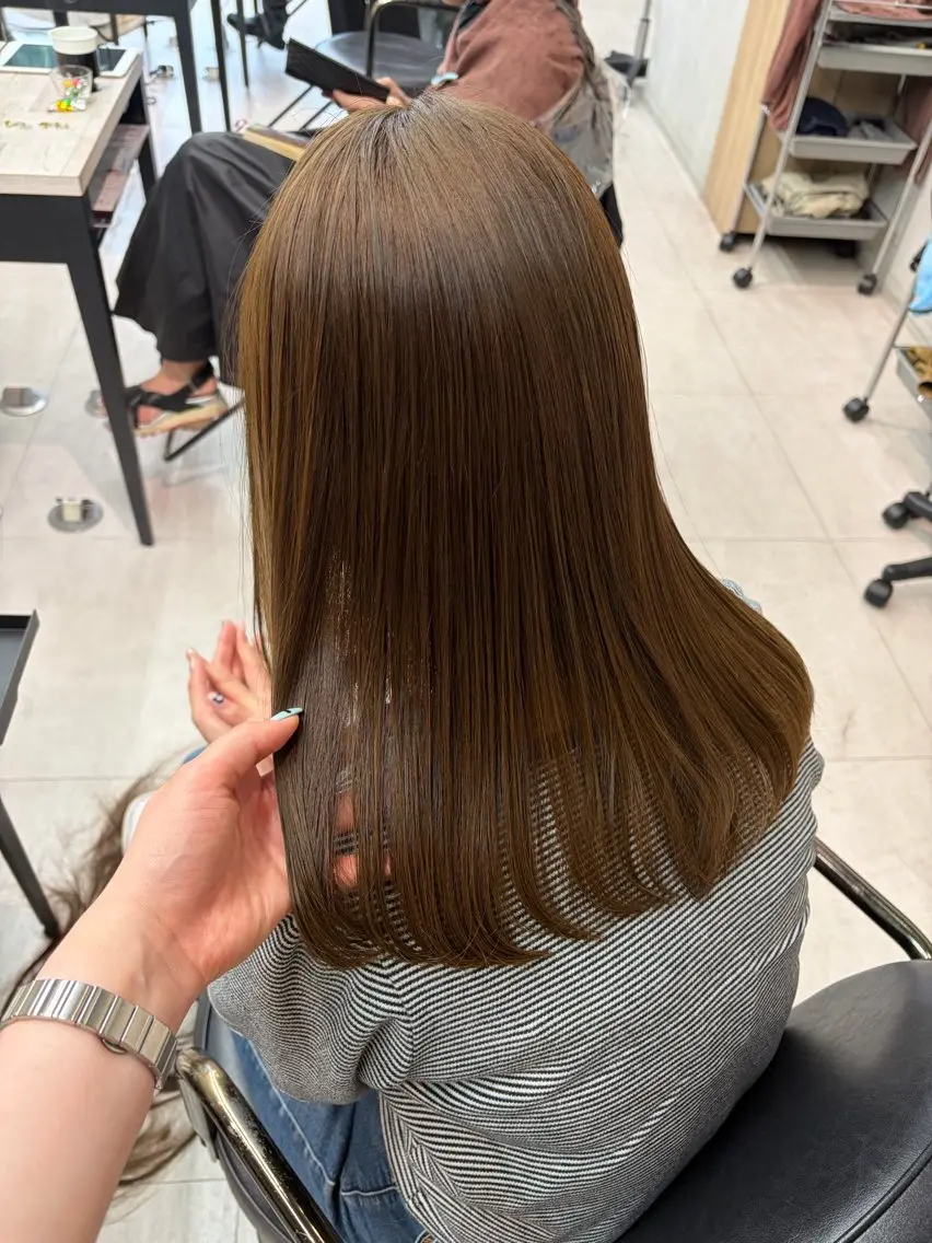 ミディアム カラー ベージュカラー カット ヘアカラー トリートメント ニュアンス/レイヤー /kokoro🦮のヘアスタイル