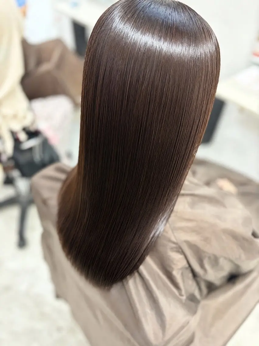 ロング カット 縮毛矯正 松木 風夏のヘアスタイル