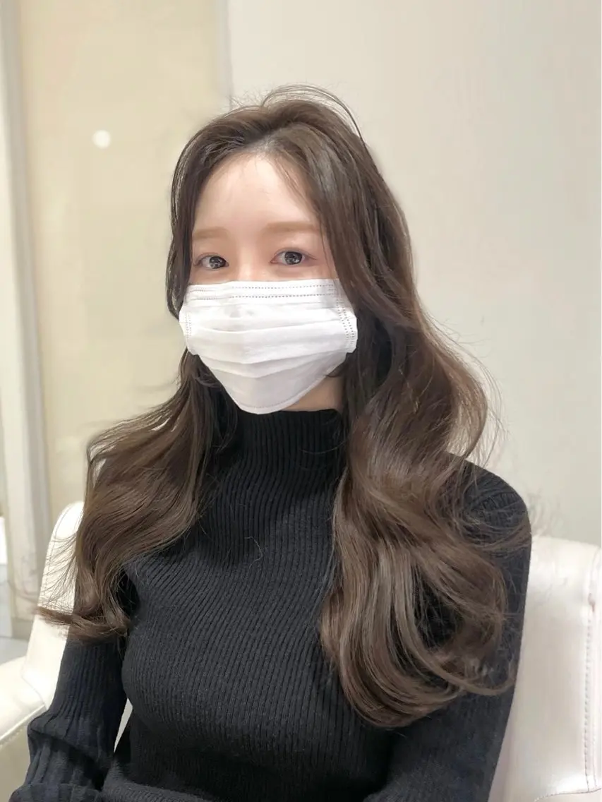 ロング 韓国風ヘア レイヤーカット トリートメント カット ヘアカラー トリートメント 6月NEWopen/ MINAMI🩶のヘアスタイル
