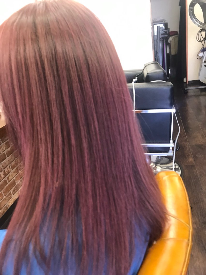 セミロング カラー 桧山 真のヘアスタイル