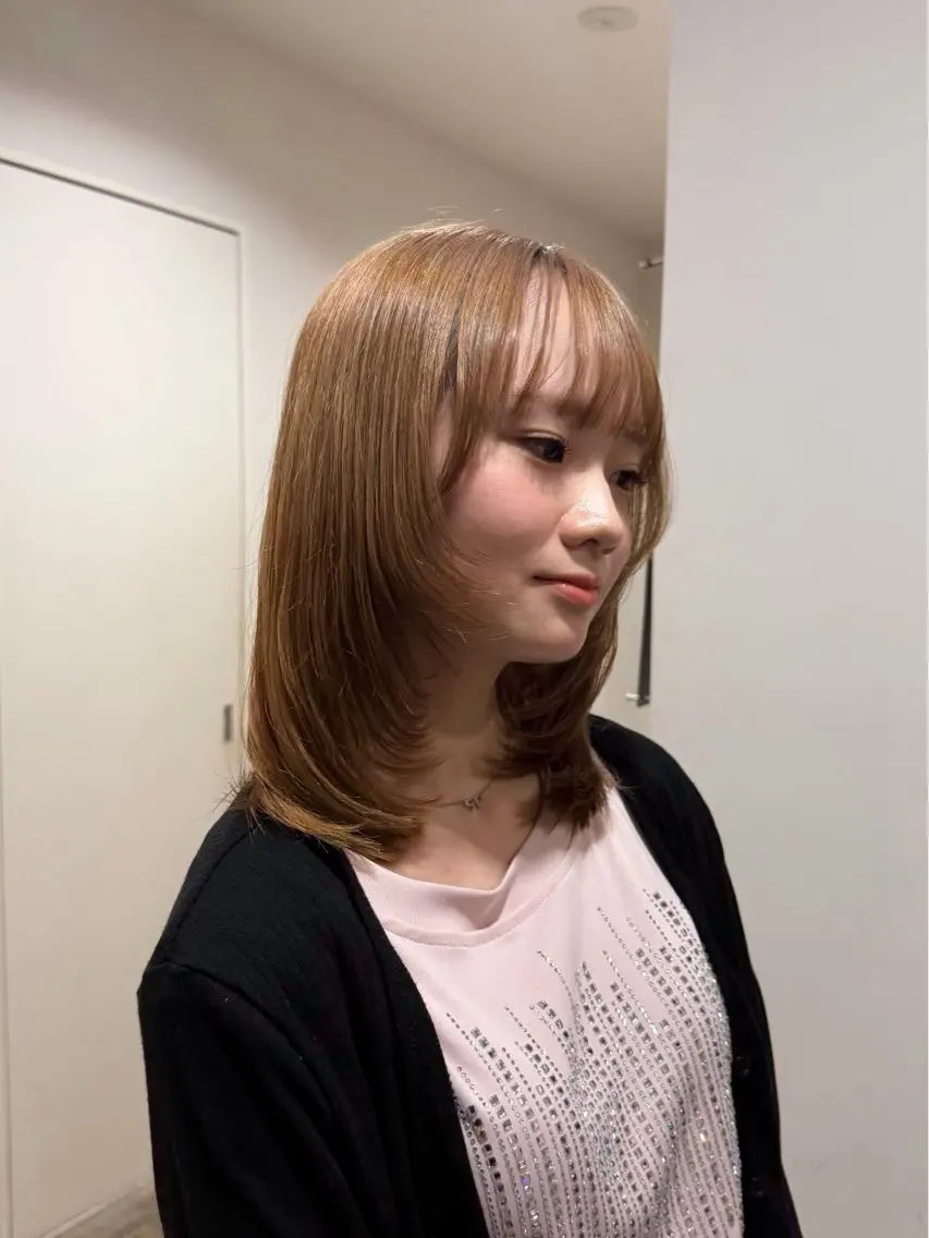 セミロング レイヤーカット カット 透明感カラー /sayakaのヘアスタイル
