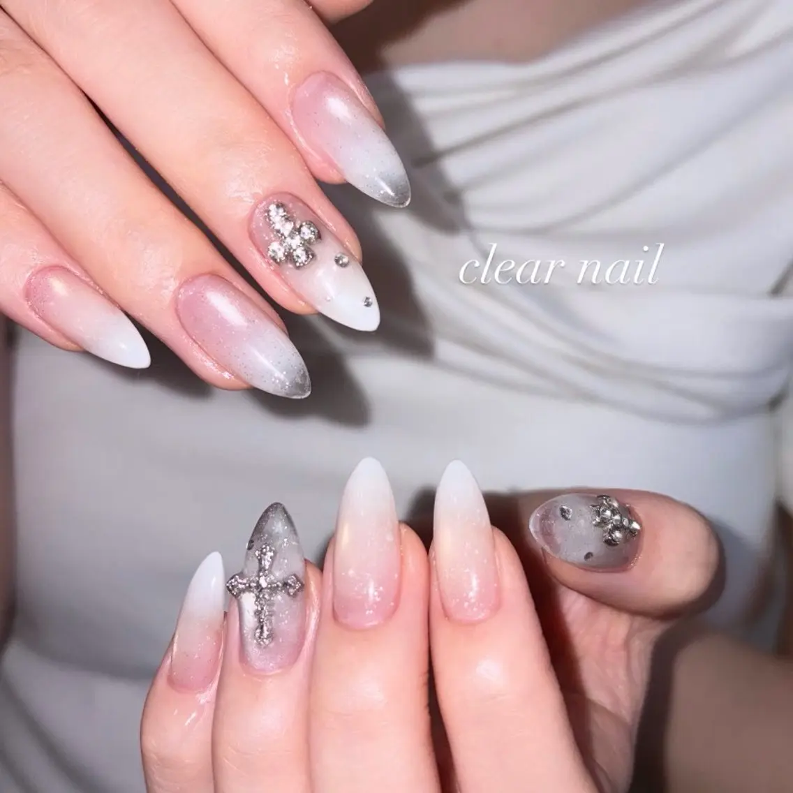 ネイル クリアネイル ハンドネイル LUNABI nail🦋のネイルデザイン
