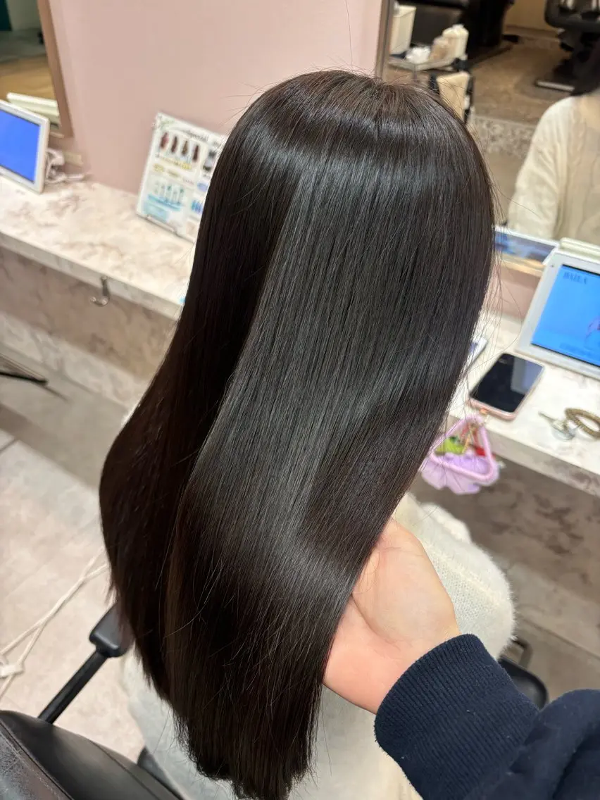 ロング ヘアカラー トリートメント 中村 紅葉のヘアスタイル