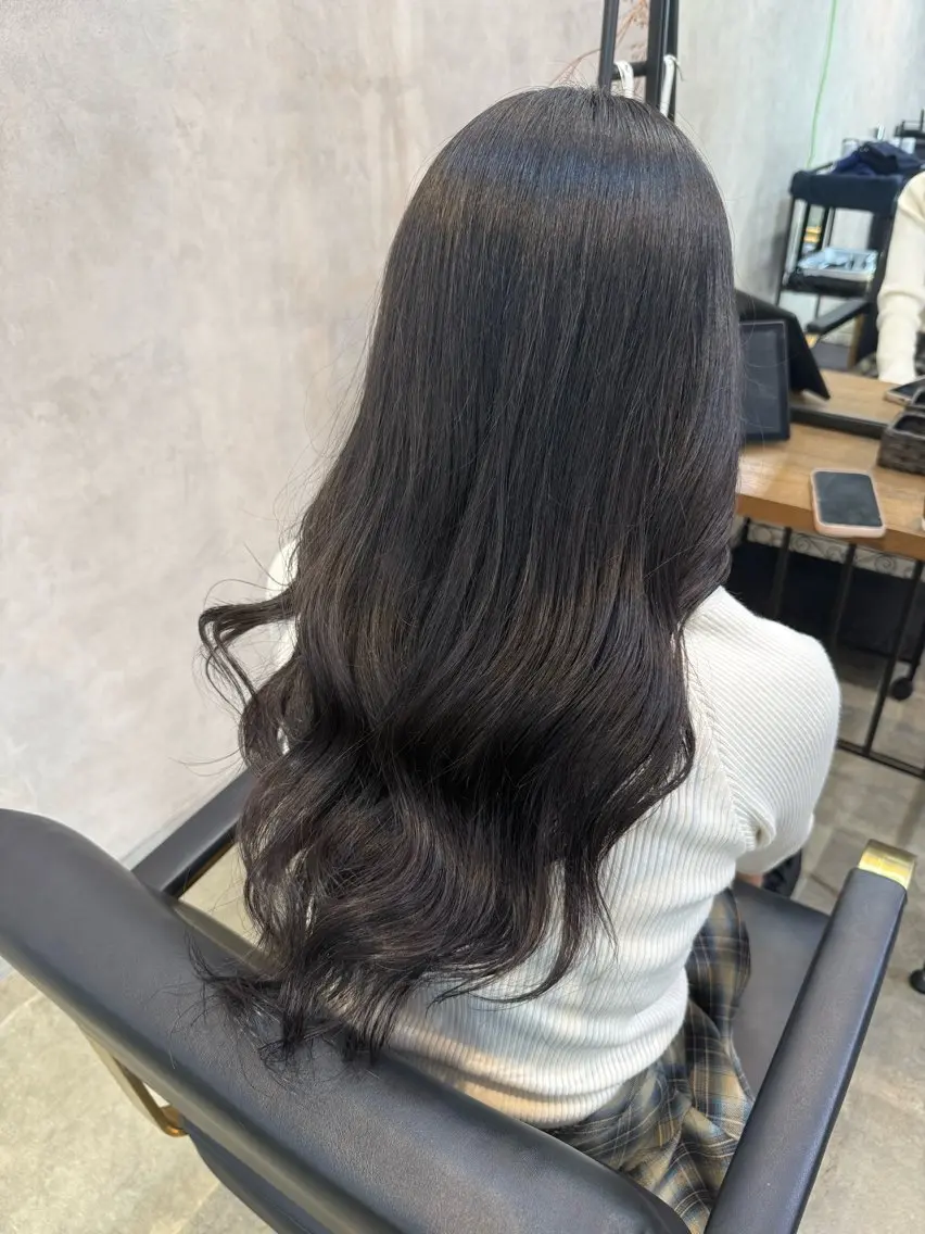 ロング カラー ブリーチ 透明感カラー グレージュ カット ヘアカラー maco /カラー・縮毛矯正のヘアスタイル