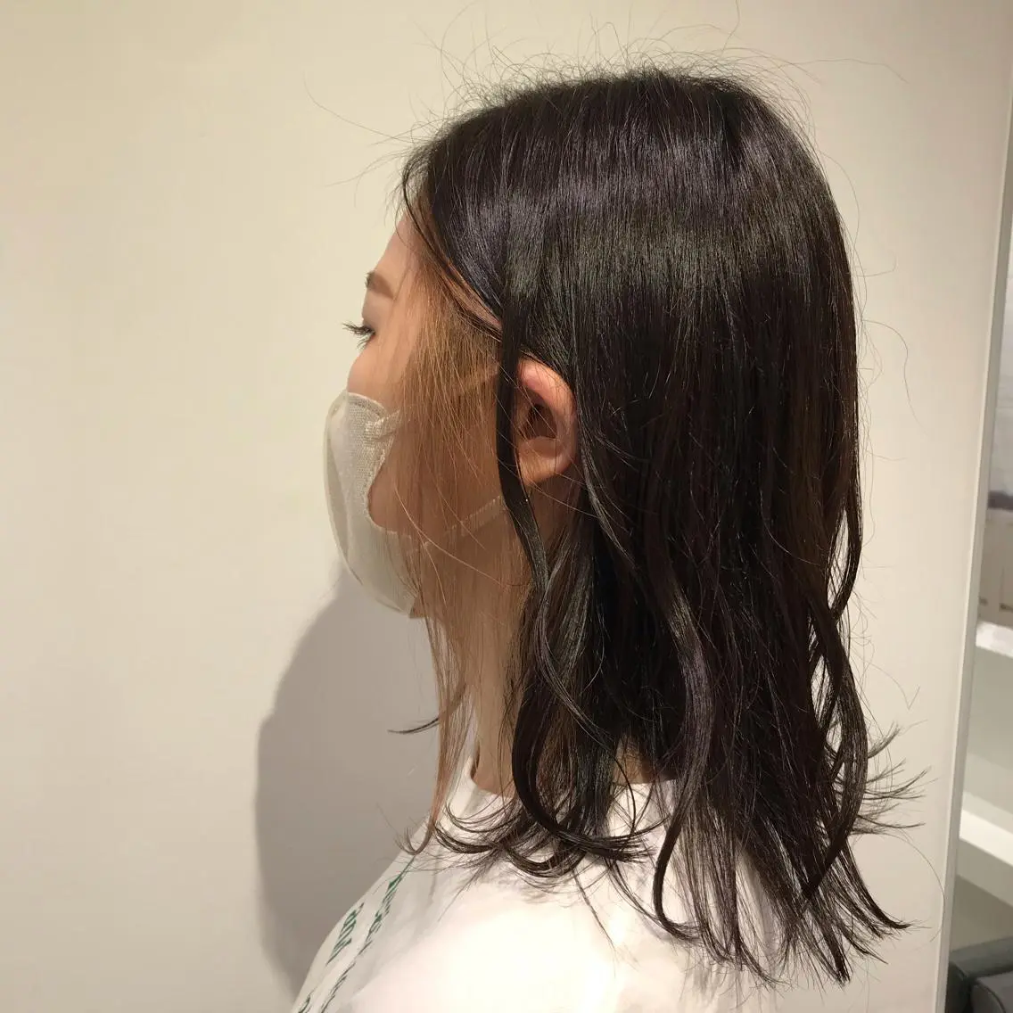 ミディアム カラー ベージュカラー イヤリングカラー ラベンダーカラー ラベンダーベージュ ヘアカラー トリートメント 【暖色カラー特化】 中山由梨のヘアスタイル