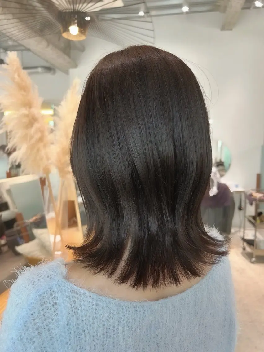 ミディアム カット ヘアカラー 宮澤 美幸のヘアスタイル