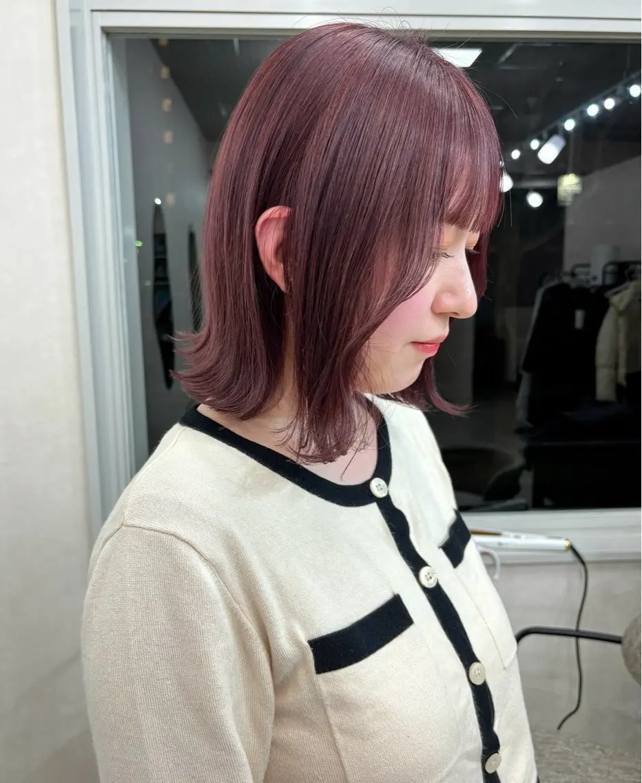 ミディアム ピンクラベンダー mir MIYUのヘアスタイル