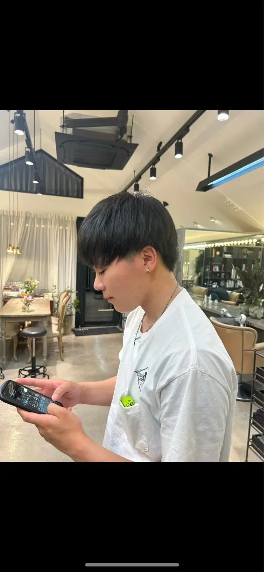 メンズ マッシュ 刈り上げ 田中 陽菜乃のヘアスタイル