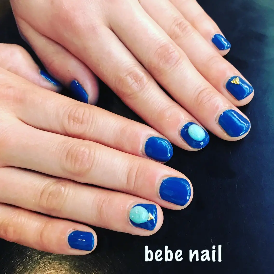 ネイル ジェルネイル ワンカラーネイル パラジェル ストーンネイル Ann nailのネイルデザイン