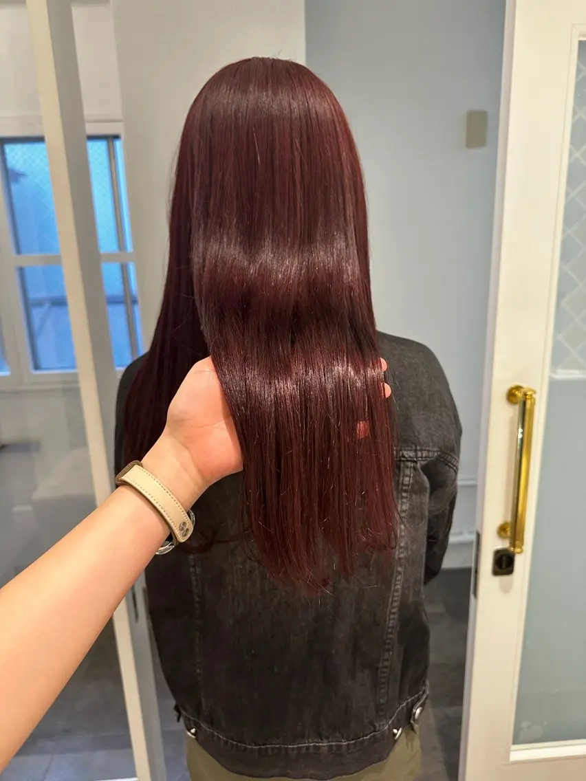 セミロング カラー ラベンダーカラー ピンクカラー ピンクラベンダー . AYUKAのヘアスタイル