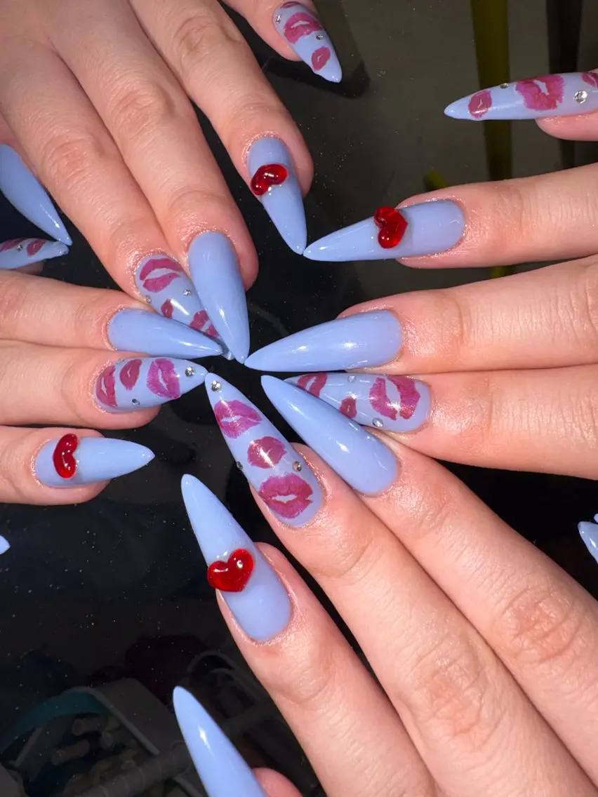 ネイル ロングネイル 33nail✴️栄 スミレ❇️Gel-xのネイルデザイン