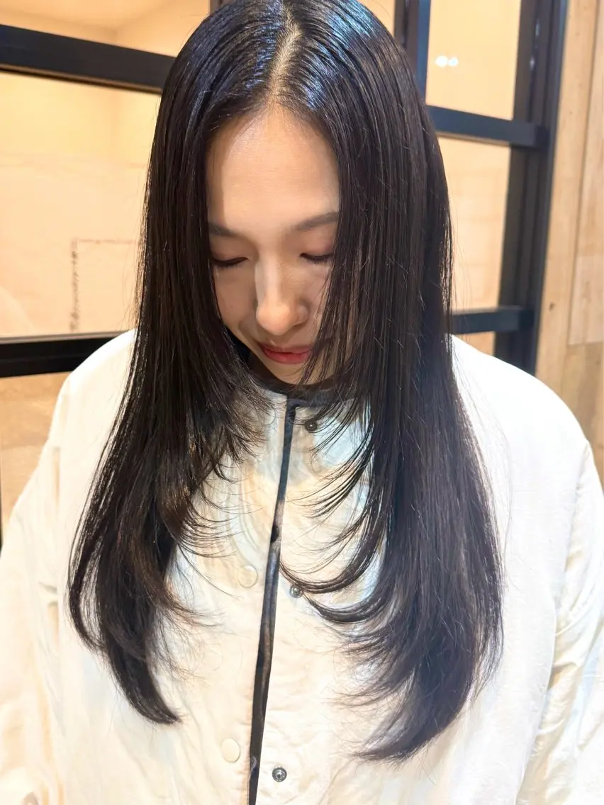 ロング ロングレイヤー レイヤーカット ロング しおり/パーマ/ newi町田のヘアスタイル